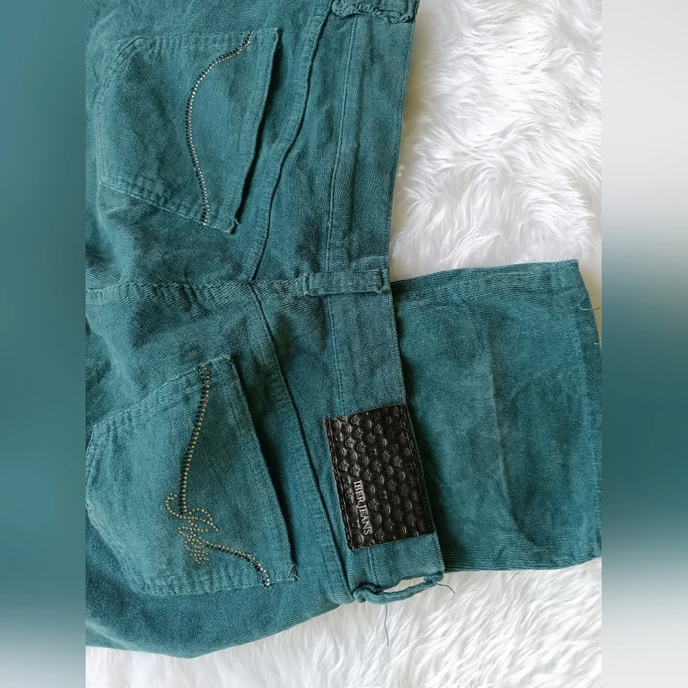 Iber Teal Green Corduroy Jeans - Picture 4 of 6
